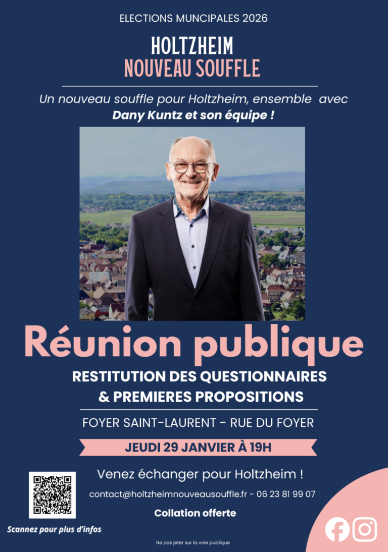 Réunion publique du 29 Janvier 2026